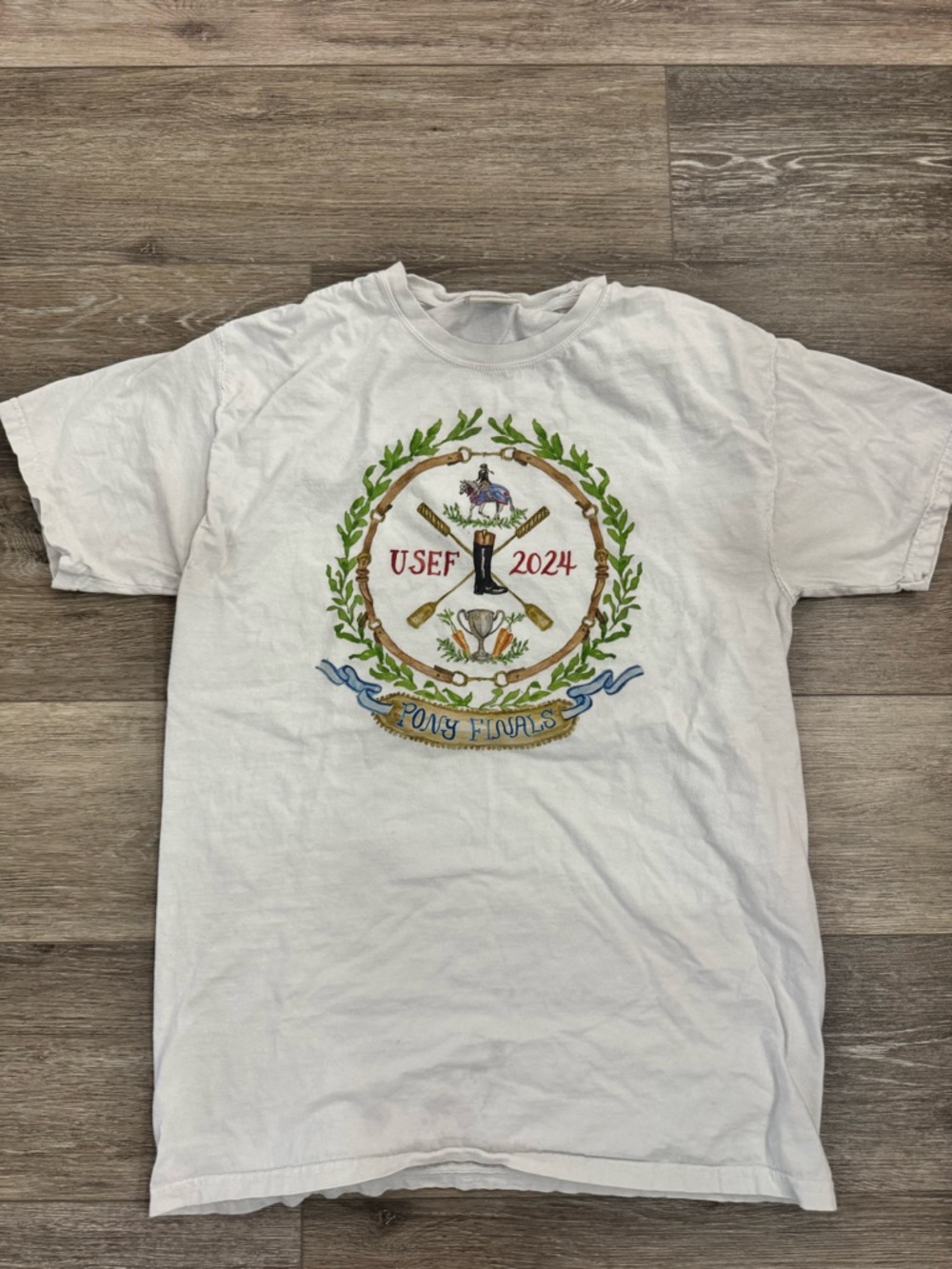 White USEF 2024 Pony Finals Short Sleeve Graphic Tee
